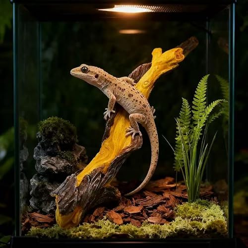 Reptile Climbing Tree Branch: Resin Wood Decor for Terrarium Habitat - Safe Non-Toxic Easy to Clean - for Bearded Dragon Gecko Tree Frog Enrichment Accessories