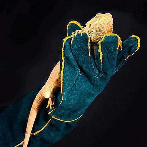 Animal Handling Gloves,23.6" Long Sleeves Gauntlet,Safety Work Gloves,Bite Proof Gloves for Dogs Training