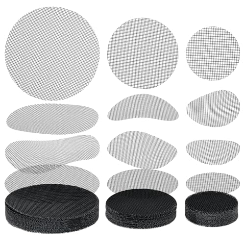 WLLHYF Bonsai Mesh for Plant, 150 Pcs 2 3 4 Inch Flower Pot Mesh Mat Round Plant Pot Pad Drainage Covers Durable Reusable Net Bonsai Gardening Grid for Gardening Essentials Potted Succulent