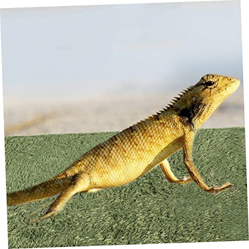 Sosoport Reptile Moss Carpet Mat Comfortable and Absorbent Tortoise Bedding for Terrariums for Amphibians and Reptiles Soft Material Moisture Retaining Fake Lawn