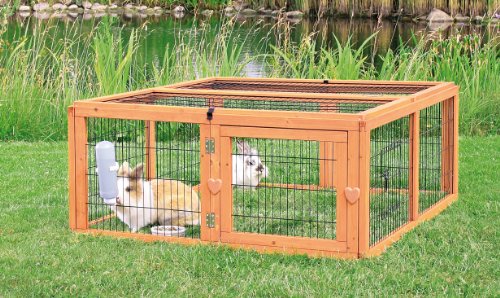 Outdoor Run with Mesh Cover (M) - size: 45.5"L x 42.8"W x 18.8"H