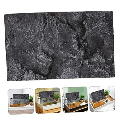 Mikikit 3D Reptile Tank Background Board Pu Material Turtle Habitat Decoration 17.7X11.8 Inch Aquarium Terrarium Wall Display - color: PU631
