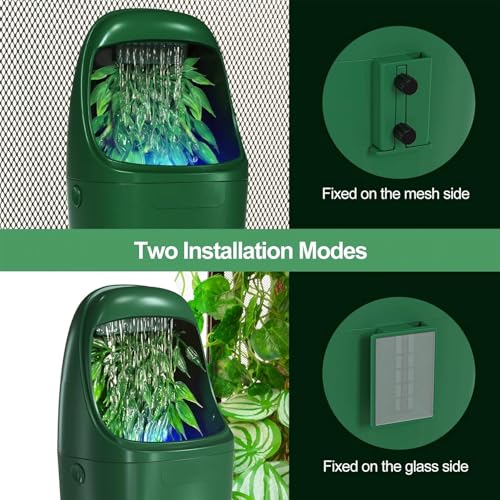 Automatic Reptile Drinking Fountain, Reptile Water Feeder with Water Pump, Real Simulate Outdoor Water and Adjustable Water Flow Speed, Double Filter Device and Easy to Refill, for Reptiles