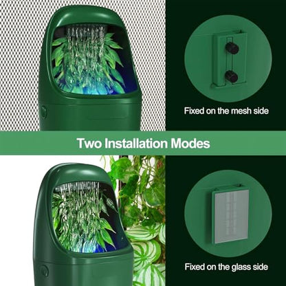 Automatic Reptile Drinking Fountain, Reptile Water Feeder with Water Pump, Real Simulate Outdoor Water and Adjustable Water Flow Speed, Double Filter Device and Easy to Refill, for Reptiles