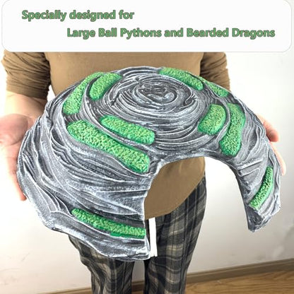Extra Large Reptile Hide Resin Snake Hideout for Ball Pythons Reptile Hides and Caves Simulation Rock Terrarium Hideout for Habitat Lizard Leopard Gecko Bearded Dragon
