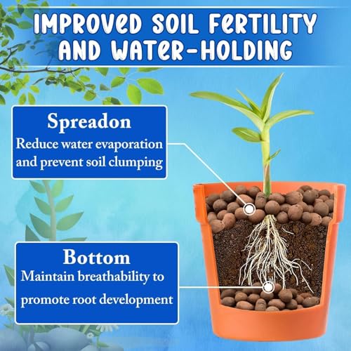 ZeeDix 2LBS Expanded Clay Pebbles for Hydroponics - pH Neutral Hydro Balls 4mm-16mm Lightweight Leca Clay Pebbles for Plants Drainage Aggregate, Aquaponics, Indoor Gardening & Succulents - size: 2LB