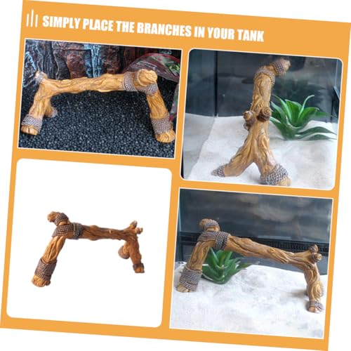 UKCOCO Driftwood Branch for Reptile Habitat Natural Climbing Decor Enriched Landscape for Snake Tanks Aquarium Pieces Reptile Climbing Accessories