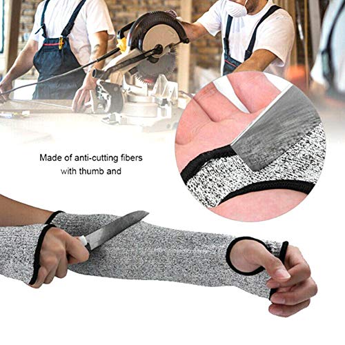 Cut Resistant Nitrile Gloves and Sleeves with EN388 Level 5 Protection - color: Black