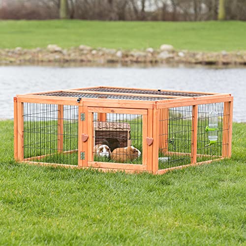Outdoor Run with Mesh Cover (M) - size: 45.5"L x 42.8"W x 18.8"H