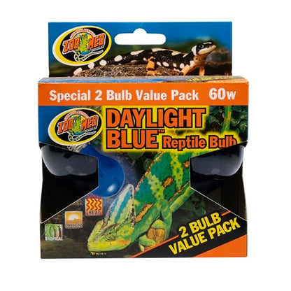 Zoo Med (6 Boxes) 2-Pack Daylight Blue Reptile Bulb, 60-watt