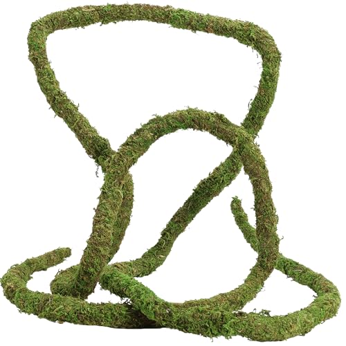 USMOLA Moss Vine for Reptiles, Bendable Climbing Vines Reptile Tank Accessories, Natural Moss Rope for Leopard Gecko, Lizard, Snake, Chameleon, Frog Terrarium Decor (Jungle Green, 6.5 FT) - size: 6.5 FT