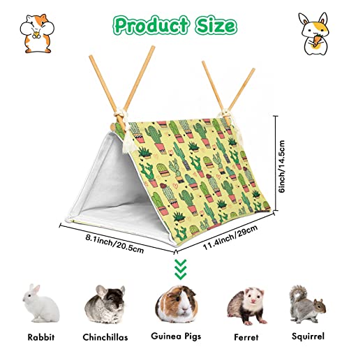 Bearded Dragon Tent Bed,Cactus Pattern Reptile Bearded Dragon cage/hides and Caves/Habitat Hideout… (Cactus 1)