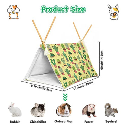 Bearded Dragon Tent Bed,Cactus Pattern Reptile Bearded Dragon cage/hides and Caves/Habitat Hideout… (Cactus 1)