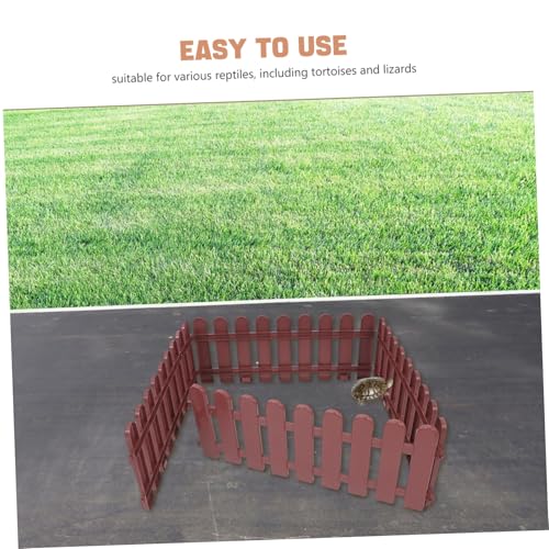 Toyvian 4pcs Outdoor Tortoise Enclosure Playpen Durable Decorative Garden Fence for Reptiles Small Pets Easy to Assemble Weather-Resistant Barrier for Patio