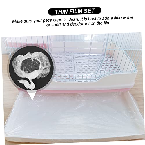 50pcs Rabbit Cage Film Cover Bunny Cage Tray Liner Rabbit Cage Liners Guinea Pig Cage Liner Bag Guinea Pigs Diapers Mat Terrarium Reptile Cage Tray Film Pet Drawer Plastic