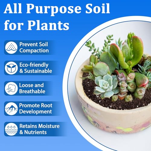 Halatool 10QT Indoor Potting Soil for Plants Orchid Potting Mix Garden Top Succulent Bonsai Soil for Aloe Vera Houseplants Flowers Vegetables & Herbs - size: 10 qt
