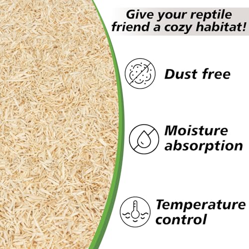 Sukh 14OZ Natural Aspen Shavings Reptile Bedding, Soft Wood Shavings Terrarium & Tank Substrate, Nesting Material for Snake, Lizard, Tortoise, Small Animal, Rabbit, Chicken & Bird