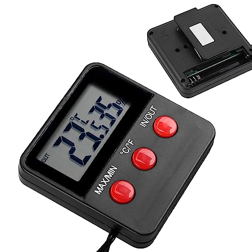 2 Pack Mini Hygrometer Thermometer, Digital Humidity Meter Temperature Fahrenheit Humidity Meter for Humidors Greenhouse Garden Cellar Fahrenheit Celsius