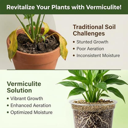 Sukh 14.6OZ Vermiculite - Organic Vermiculite for Gardening Plants Fine Horticultural Soil Amendments Bulk Additive Perfect Potted and Garden Professional Grade 1-3mm - size: 1-3MM
