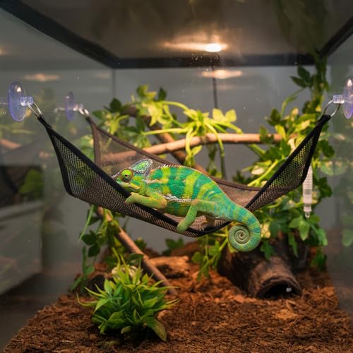 2 PCS Bearded Dragon Lizard Hammock, Breathable Mesh Reptile Hammock, Geckos Hammocks, Suitable for Lizard, Chameleon, Axolotls, Geckos, Anoles, Snakes