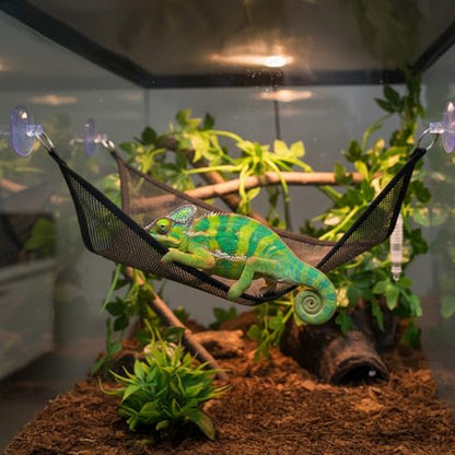 2 PCS Bearded Dragon Lizard Hammock, Breathable Mesh Reptile Hammock, Geckos Hammocks, Suitable for Lizard, Chameleon, Axolotls, Geckos, Anoles, Snakes
