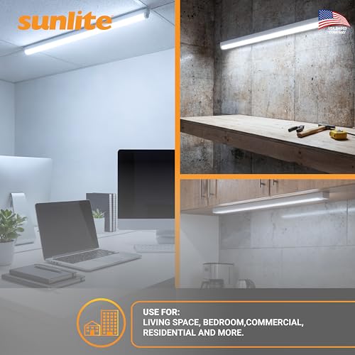 Sunlite 30450 F54T5/865/HO 4 Foot T5 Linear Fluorescent Lamp, 54 Watts, 5000 Lumens, 6500K Daylight, Miniature G5 Bi-Pin Base, ROHS Compliant, High Performance Straight Tube, 40 Pack - color: 6500k, style: 54 watts (45.80-Inch)