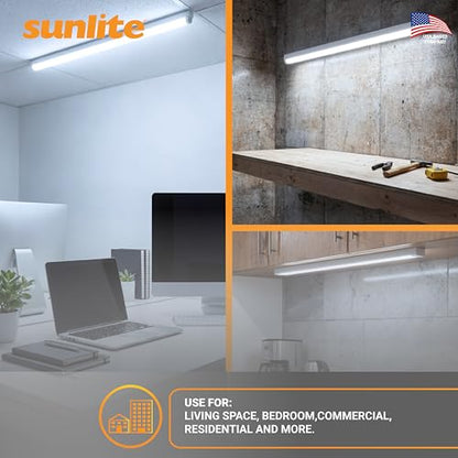 Sunlite 30450 F54T5/865/HO 4 Foot T5 Linear Fluorescent Lamp, 54 Watts, 5000 Lumens, 6500K Daylight, Miniature G5 Bi-Pin Base, ROHS Compliant, High Performance Straight Tube, 40 Pack - color: 6500k, style: 54 watts (45.80-Inch)