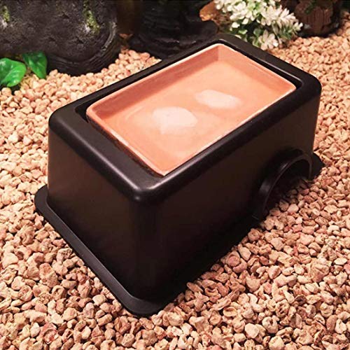 Tfwadmx Reptile Hide Box, Humid Hideout Cave for Reptiles Snake Hide Lizards Hideaway Hut Leopard Gecko Tank Accessories for Snakes Leopard Spiders Turtles Amphibians