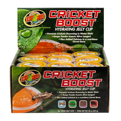 Zoo Med Cricket Boost - Calcium-Fortified Hydrating Jelly for Feeder Insects