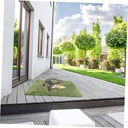 Yardwe 2pcs Reptile Moss Carpet Mat Lizard Tank Decor Soft Reusable Terrarium Substrate