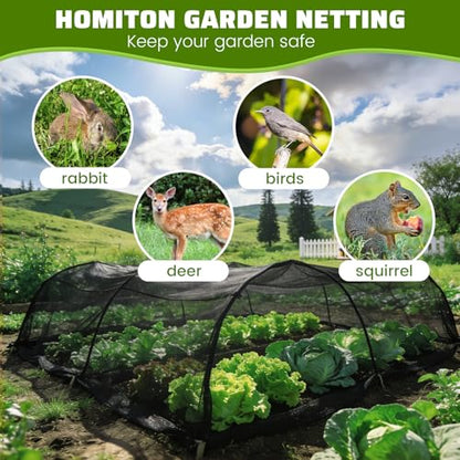 Stronger Garden Mesh Netting, 10 x 33 FT Ultra Fine Nano PP Plant Covers, Small Animals Bird Net Barrier Screen for Vegetables Plants Fruits Flowers Protection, Shading Rate 33% - size: 10 x 33 FT