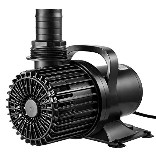 VIVOSUN 9000 GPH Submersible Water Pump 620W Pond Pump Ultra Quiet Aquarium Pump with 26.5FT. Lift Height for Pond Waterfall, Fish Tank, Statuary, or Hydroponics - color: Black Round, size: 13"×10"-9000