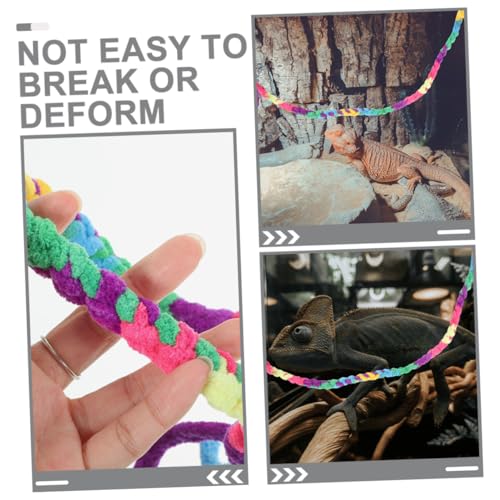 TOYANDONA 2pcs Climbing Ropes for Reptiles Natural Habitat Decor for Lizards Snakes and Crabs Versatile Aquarium Rope Vines for Enrichment and Aesthetic Appeal