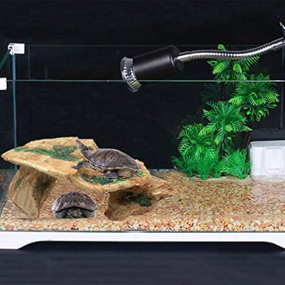 POPETPOP Turtle Basking Platform - Reptile Resting Habitat Ornament Resin Tortoise Climbing Platform Turtle Habitat Basking Rocks for Turtles Bearded Dragons Lizard