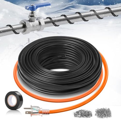 3FT（3FT-200FT） Pipe Heating Cable for Pipe Freeze Protection, Heat Cable for Water Pipes(Metal and Plastic), Pipe Heat Tape Keeps Water Flowing at -40°F 5w/ft, 120V Plumbing fixture - size: 3FT