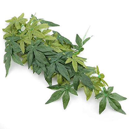 Sonew Lifelike Green Artificial Plant for Aquarium and Fish Decoration 30cm - Plastic Plant with Suction Cup for Reptile Terrariums and Underwater Decor (16 inches 40cm) - size: 16 inches 40cm