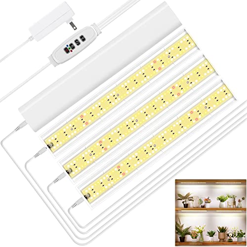 FOXGARDEN Grow Light, Full Spectrum Plant Light Strip for Indoor Plants, 384 LED Bright Grow Lamp with Auto On/Off Timer 4/8/12H, 4 Switch Modes, 10 Dimmable Brightness, 4 Packs - color: Four Heads