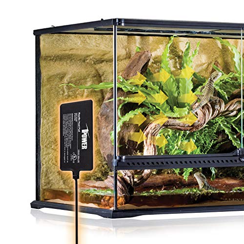 iPower 4 by 7-Inch Reptile Heating Pad Under Tank Terrarium Heater Warmer Heat Mat for Small Animals - color: Black-1 Pack, size: 4" X 7", style: Heat Pad