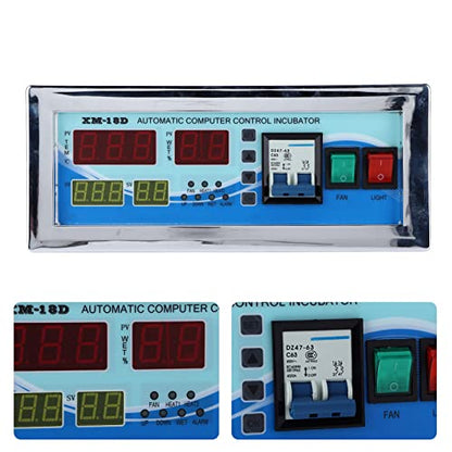 110V Egg Incubator Controller, XM-18D Digital Automatic Temperature Humidity Control Thermostat with Sensor Probe for Homebrew Incubator Greenhouse