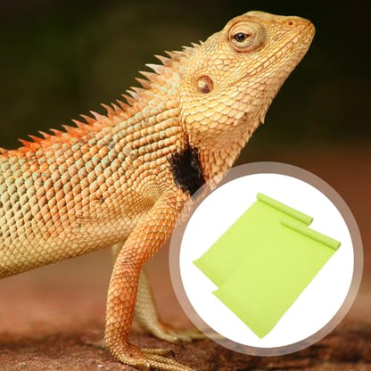 2Pcs Reptile Mat EVA Non-Stick Heat Absorbing Terrarium Bedding Pad for Tanks Floor Liner for Bearded Dragon Snakes Lizards Turtles