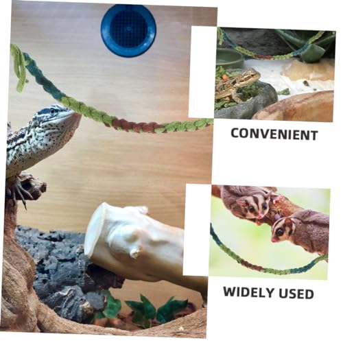 4pcs Crab Climbing Rope Toy Natural Decorative Reptile Vines for Terrarium Accessories Engaging Habitat Decor for Crabs Frogs and Lizards