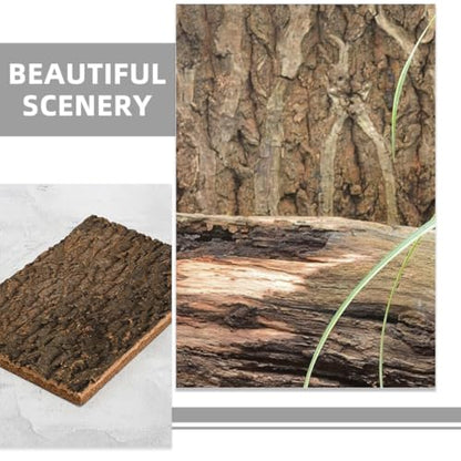 HANABASS Reptile Cork Terrarium Background Natural Bark Decor for Gecko Turtle and Reptile Tanks Climbing Mat Habitat Safe Lightweight and Easy to Move
