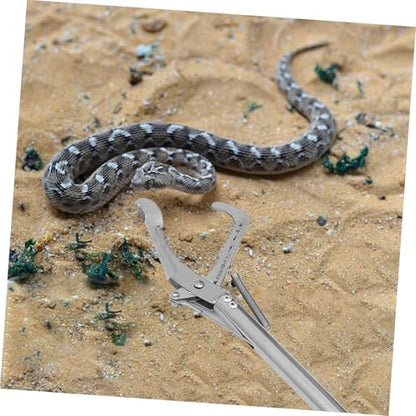 Folding Stainless Steel Snake Trap Clamp Safe Snake Catch Tool with Lock for Reptile Handling
