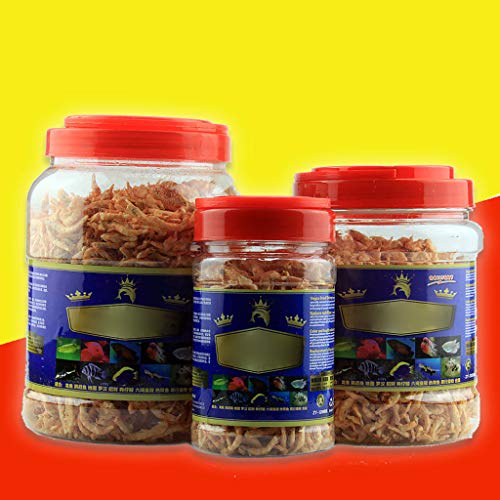 ljhnba Aquarium Fish Foods Freeze Dried Shrimp Healthy Cichlid for Feeding for Arowana Dried Foo Dried Shrimp Fish Food