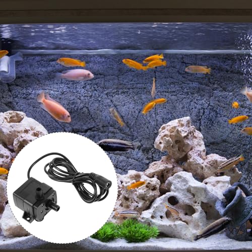 LIOOBO Small Aquarium Pump Fish Pond Pump Mini Fountain Pump Submersible Water Pump for Garden