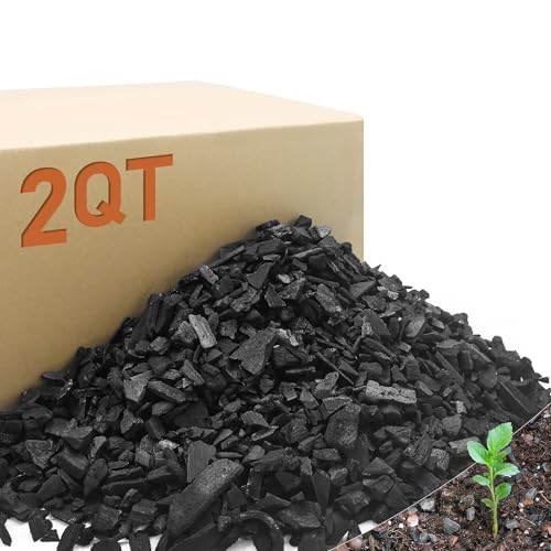 2 Quarts Horticultural Charcoal for Indoor Plants-Hardwood Potting Soil Amendment for Orchids, Succulent, Cactus, Terrariums, and Gardening