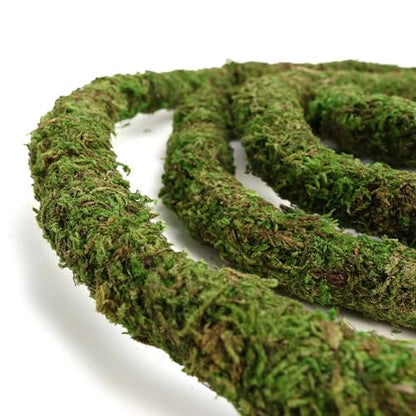 USMOLA Moss Vine for Reptiles, Bendable Climbing Vines Reptile Tank Accessories, Natural Moss Rope for Leopard Gecko, Lizard, Snake, Chameleon, Frog Terrarium Decor (Jungle Green, 6.5 FT) - size: 6.5 FT