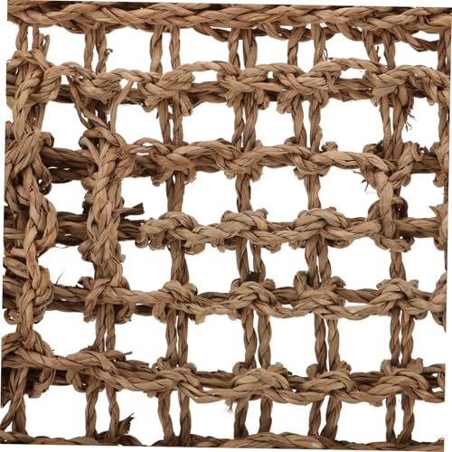 BESPORTBLE Reptile Hammock for Animals Woven Hanging Bed for Lizards Bearded Dragons Hamsters Easy to Install Design for Cozy Rest and Playtime Natural Grass Material