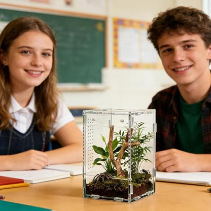 Chameleon Enclosure - Acrylic Tarantula Cage | Escape Proof Reptile Tank,for Observation Home Pet Store Bedroom Living Room Office