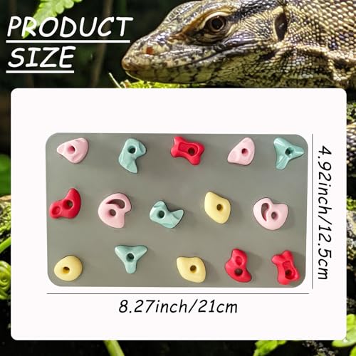3D Reptile Climbing Wall, Natural Textured Habitat Decor for Bearded Dragons, Leopard Geckos, Lizards, Snakes, Frogs & Amphibians – Terrarium & Paludarium Tank Accessories